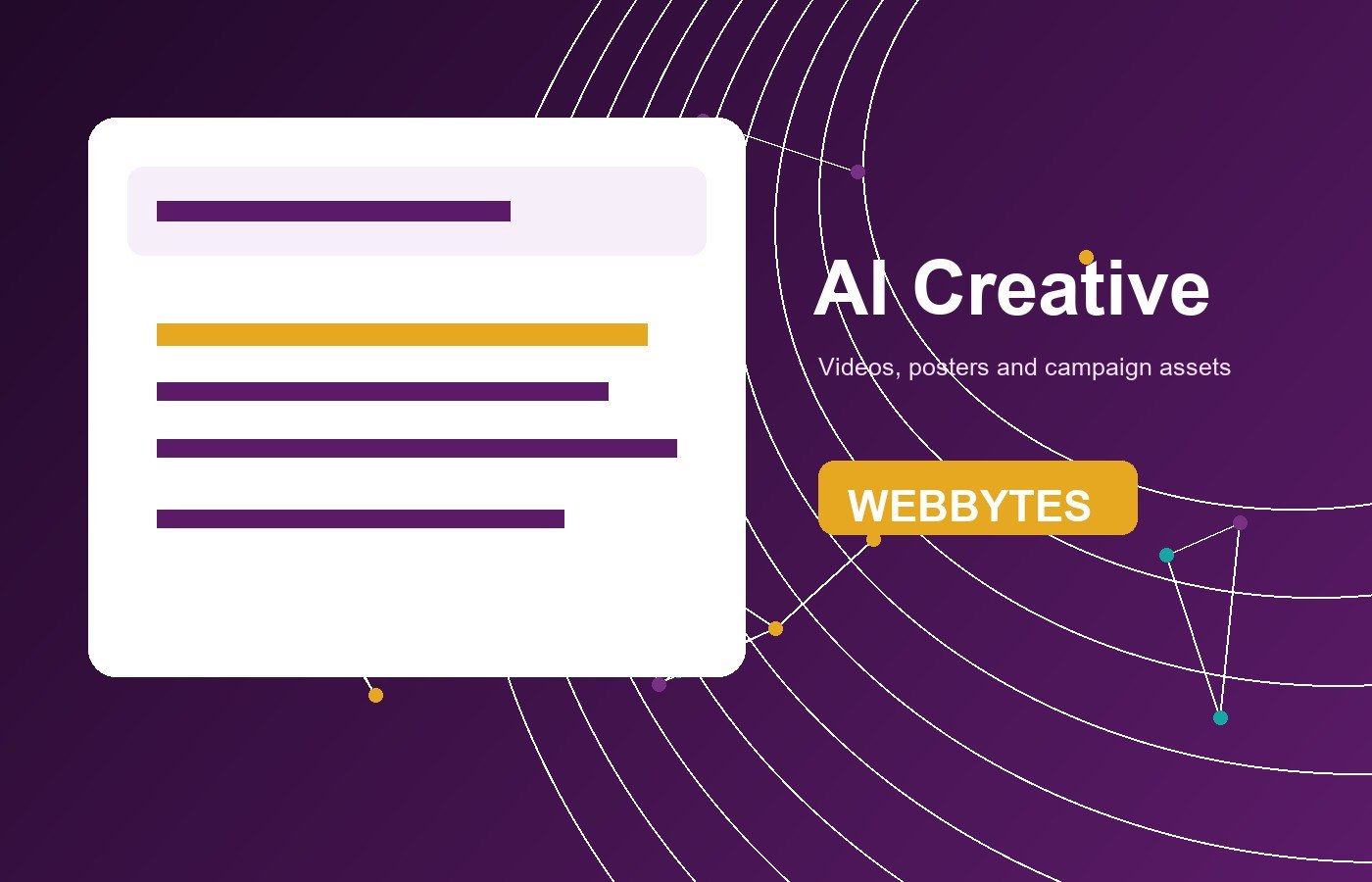 AI video and poster creation visual by Webbytes